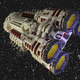 Illustration for article titled The ships of emBattlestar Galactica/em, immortalized in thousands of LEGO bricks